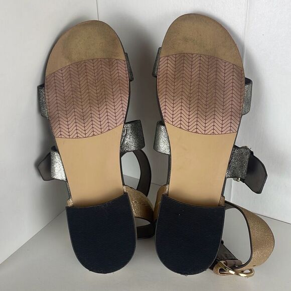 Naked Feet Zeke Women's Sandals Pewter Gold 8.5 - Picture 6 of 10